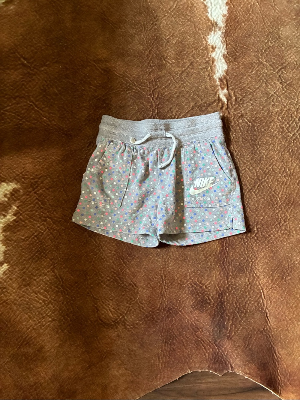 Nike Gray Polka Dot Girls' Knit Shorts